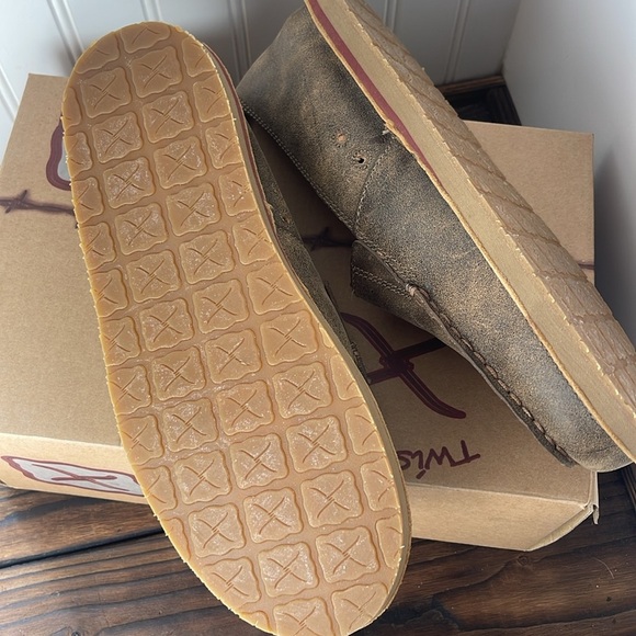 Twisted X Distressed Brown Slip-On Loafers - Picture 5 of 8